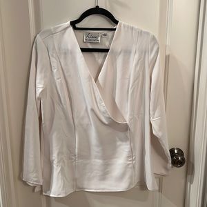 Designer, Louis Del olio, white/cream blouse